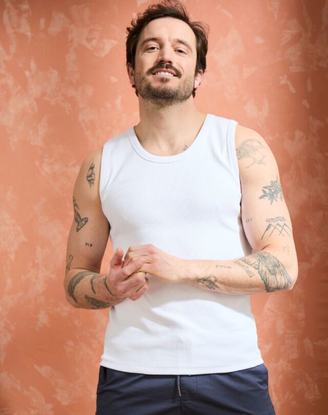 Lemahieu - Débardeur Marcel côte 2x2 - Blanc - Homme