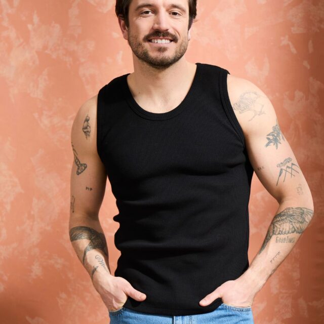 Lemahieu - Débardeur Marcel côte 2x2 - Noir - Homme