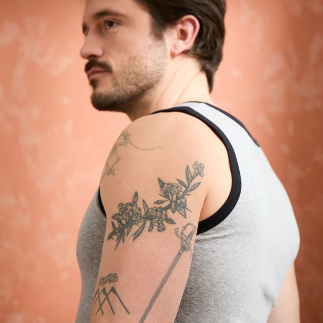 Lemahieu - Débardeur Marcel en Coton BIO - Gris - Terracotta - Homme