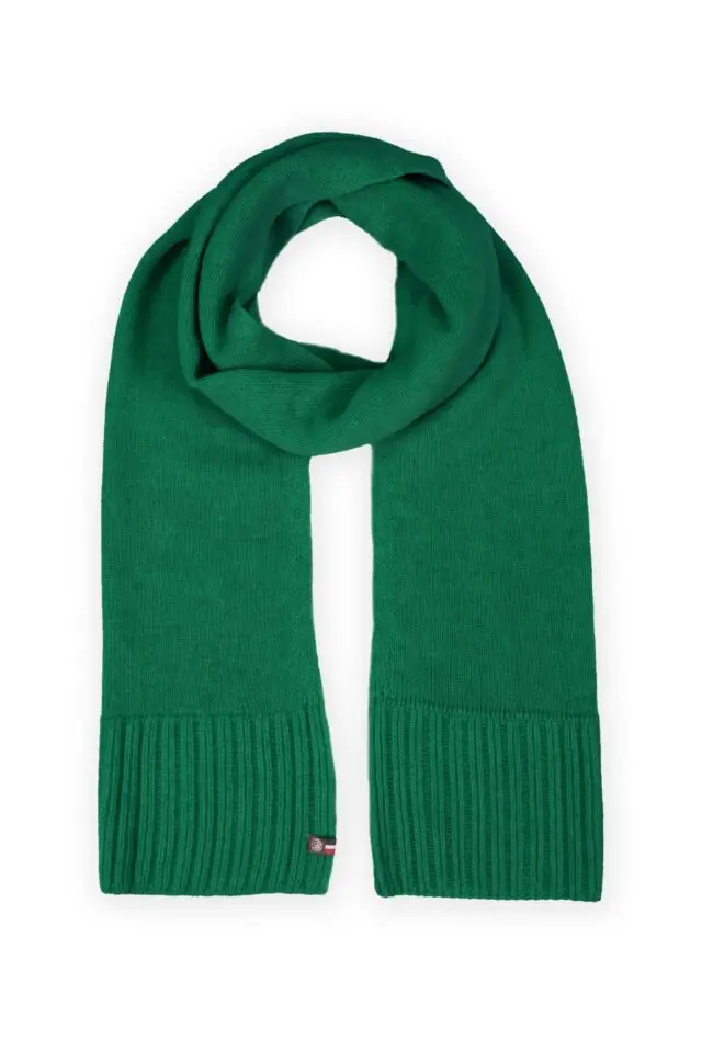 Écharpe Plissée Vert Et Brun Style Fortuny - Fabriquée En France, Polyester, Neuf Sans étiquettes