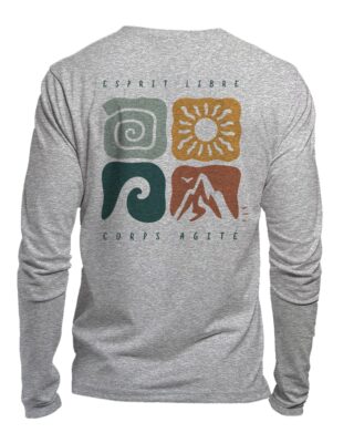 Adrenagliss - ELEMENTAIRE  TEE SHIRT MANCHES LONGUES HOMME FABRIQUÉ EN FRANCE EN COTON BIO