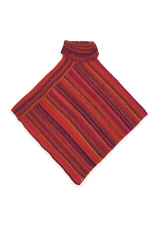 Poncho Rafael Rose Orange par la marque Maison Bonnefoy Maison Bonnefoy - Poncho Rafael Rose Orange