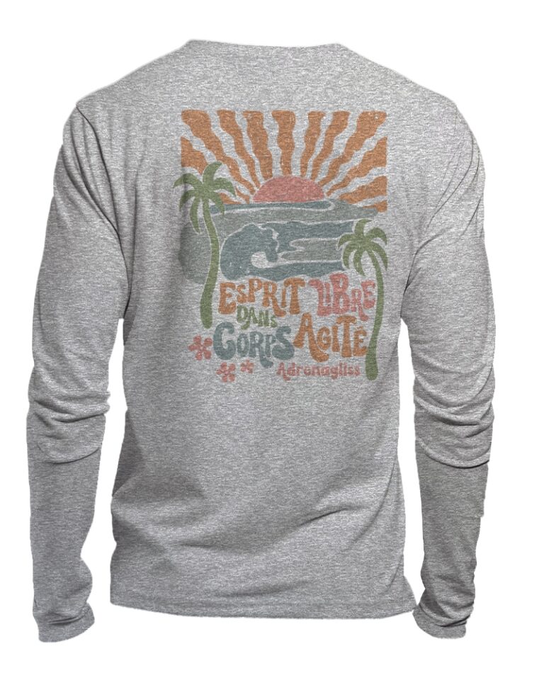Adrénagliss - T-shirt manches longues homme coton bio – Made in France | modèle Rétro