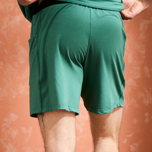 Lemahieu - Short coton modal - Vert Anglais - Homme