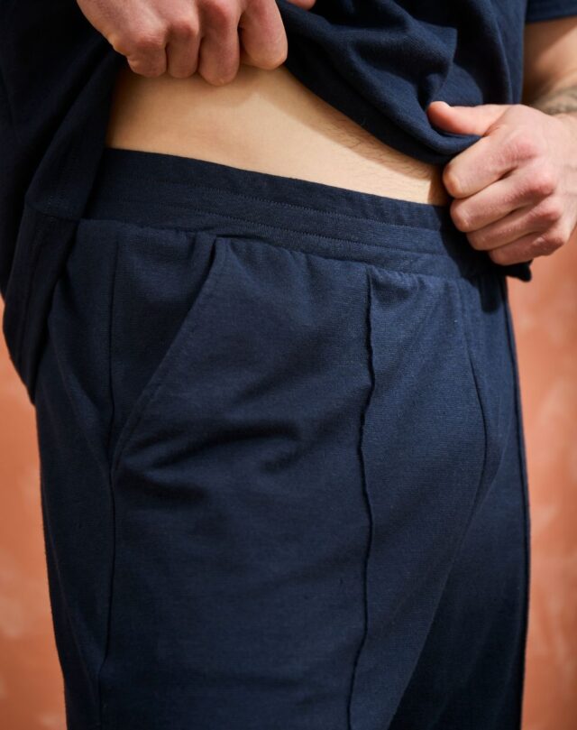 Lemahieu - Short lin/coton  - Marine - Homme