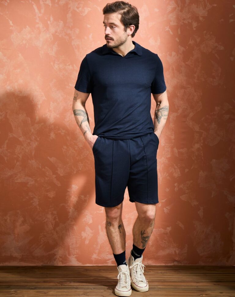 Lemahieu - Short lin/coton - Marine - Homme