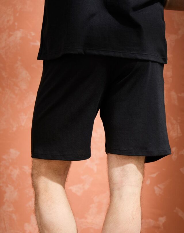 Lemahieu - Short lin/coton - Noir - Homme