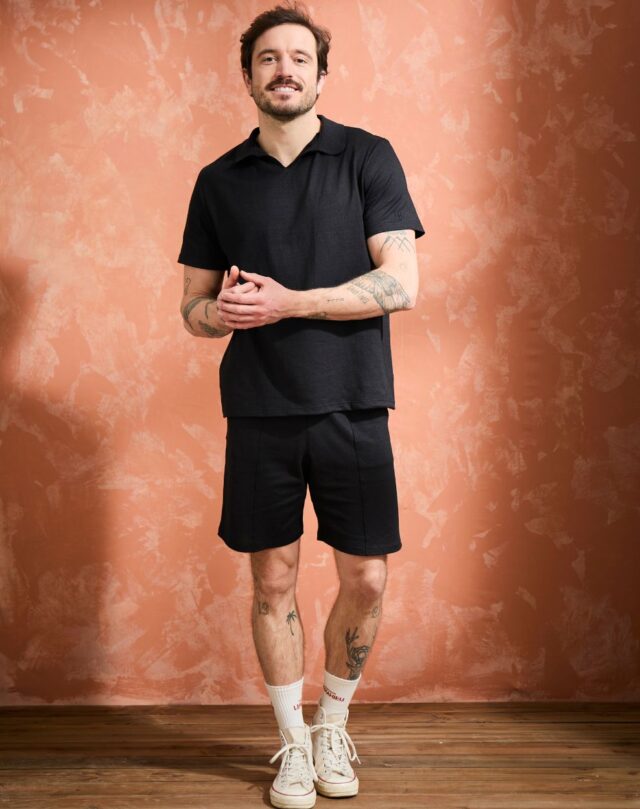 Lemahieu - Short lin/coton - Noir - Homme