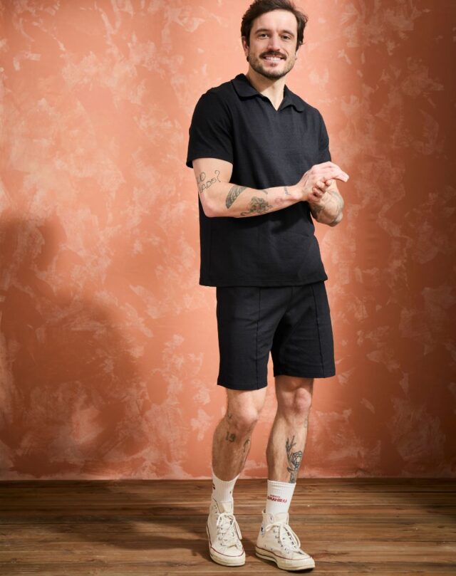 Lemahieu - Short lin/coton - Noir - Homme