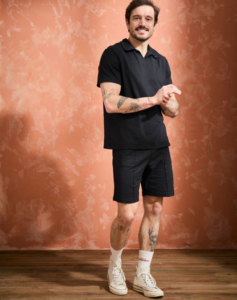 Lemahieu - Short lin/coton - Noir - Homme