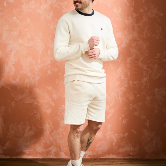 Lemahieu - Short molleton - Ecru - Blanc - Homme