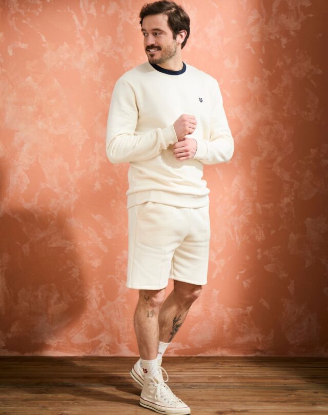 Lemahieu - Short molleton - Ecru - Blanc - Homme