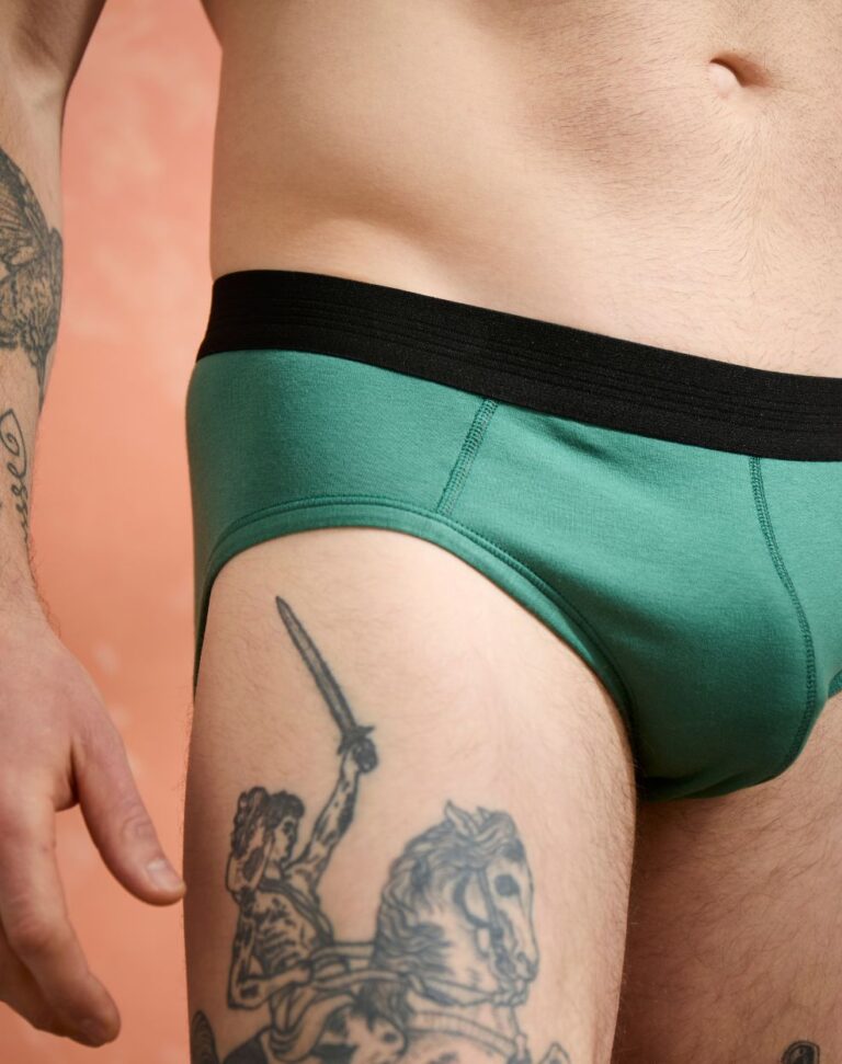 Lemahieu - Slip coton modal - Vert Anglais - Homme