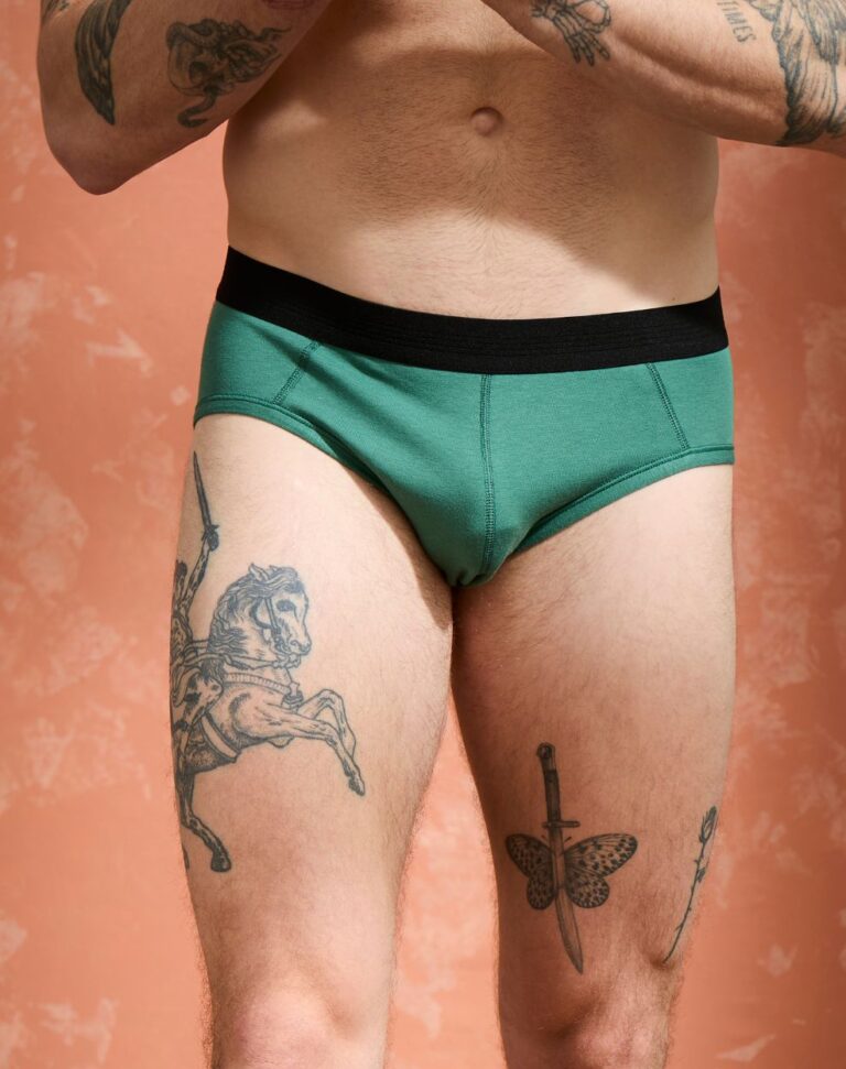 Lemahieu - Slip coton modal - Vert Anglais - Homme