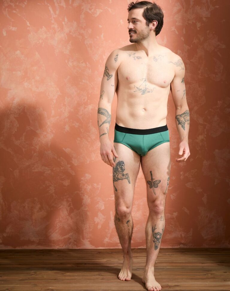Lemahieu - Slip coton modal - Vert Anglais - Homme