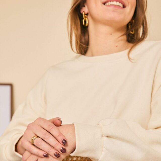 Lemahieu - Sweat manches ballon - Ecru - Blanc - Femme