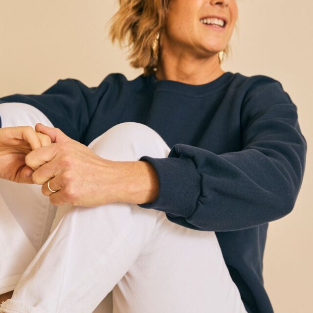 Lemahieu - Sweat manches ballon - Marine - Femme