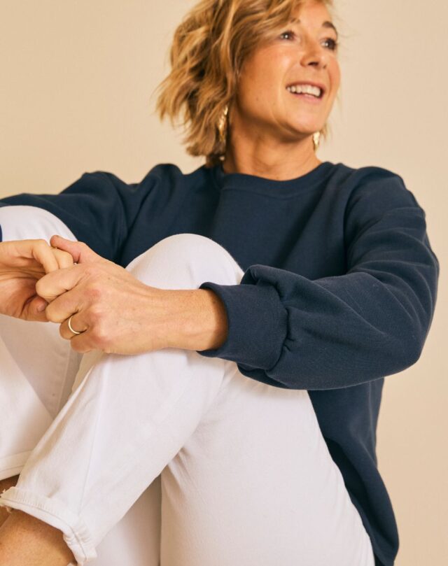 Lemahieu - Sweat manches ballon - Marine - Femme