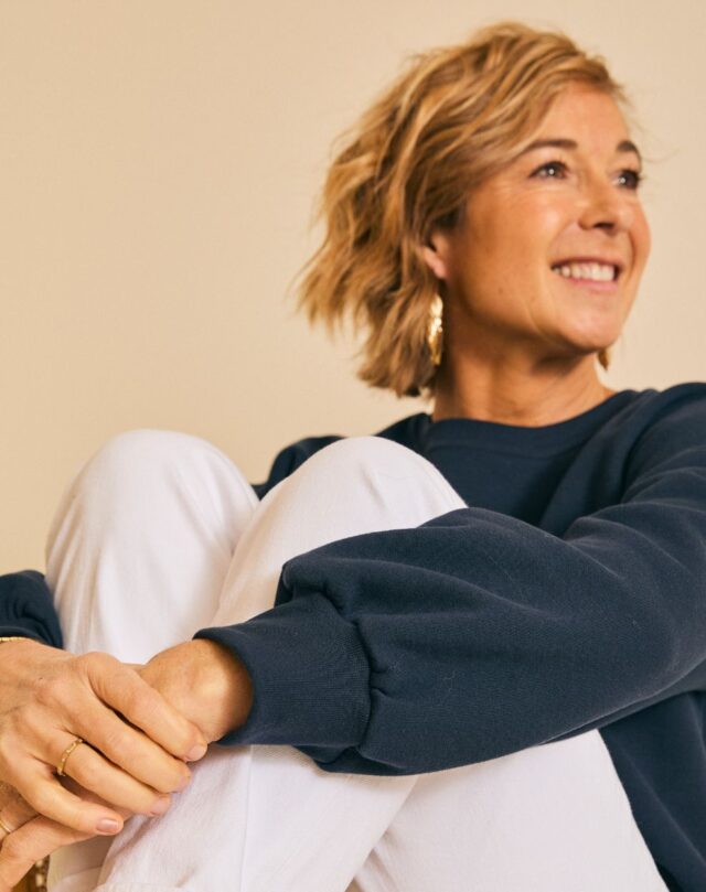 Lemahieu - Sweat manches ballon - Marine - Femme