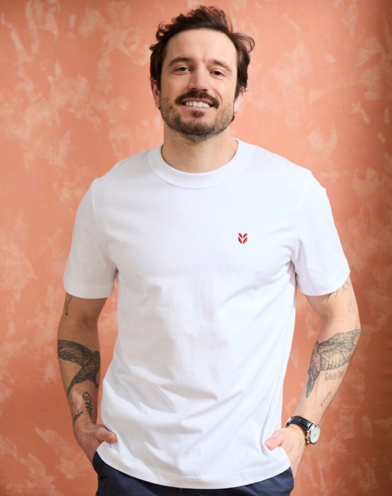 Lemahieu - T-shirt brodé en Coton BIO - Blanc - Homme - Homme