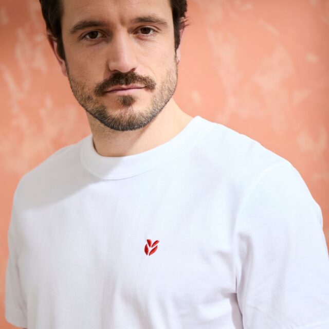 Lemahieu - T-shirt brodé en Coton BIO - Blanc - Homme - Homme