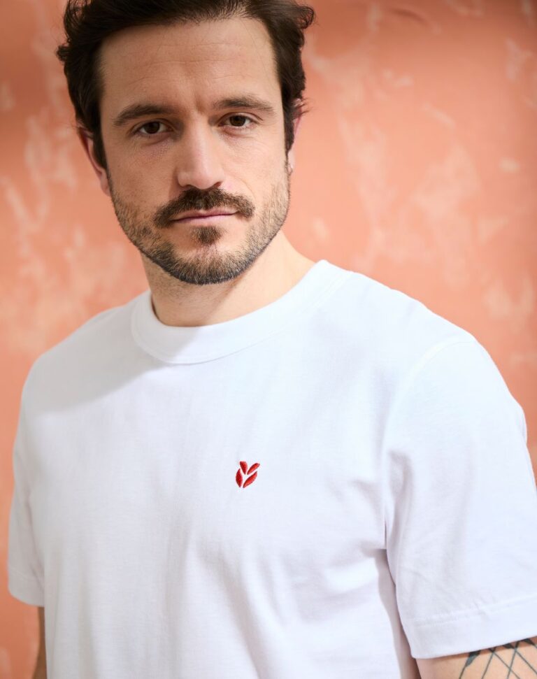 Lemahieu - T-shirt brodé en Coton BIO - Blanc - Homme - Homme