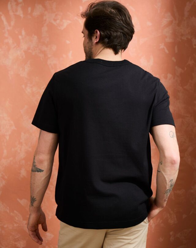 Lemahieu - T-shirt brodé en Coton BIO - Noir - Homme - Homme