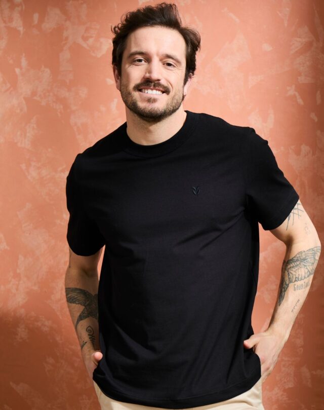 Lemahieu - T-shirt brodé en Coton BIO - Noir - Homme - Homme