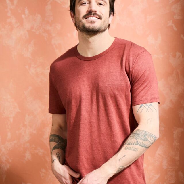 Lemahieu - T-shirt homme 100% Lin - Terracotta - Homme