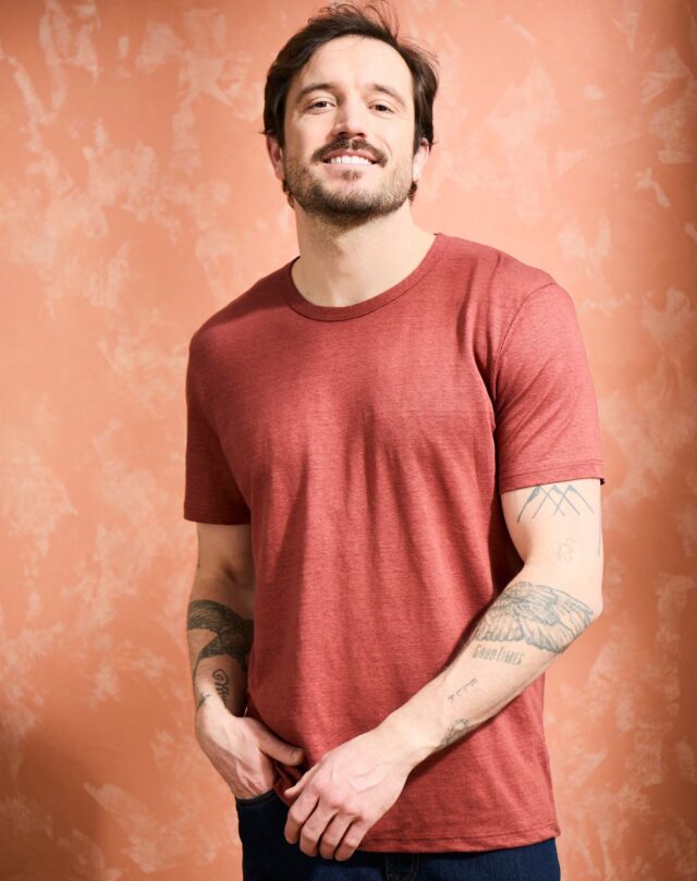 Lemahieu - T-shirt homme 100% Lin - Terracotta - Homme