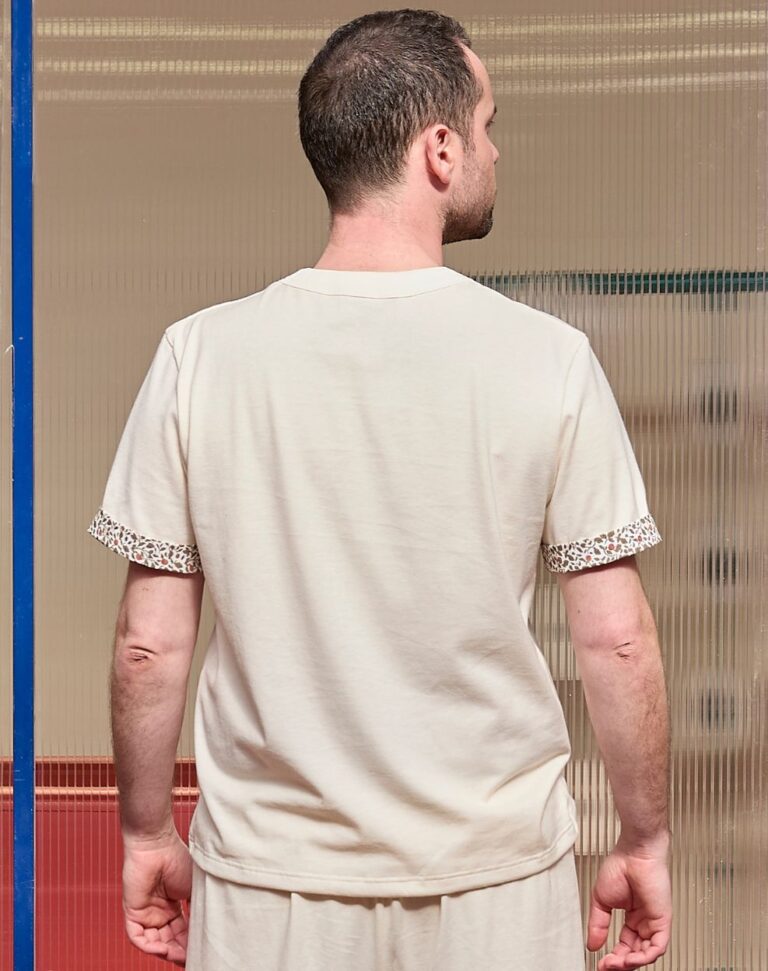 Lemahieu - T-shirt manches revers fleuries - Homme - Homme
