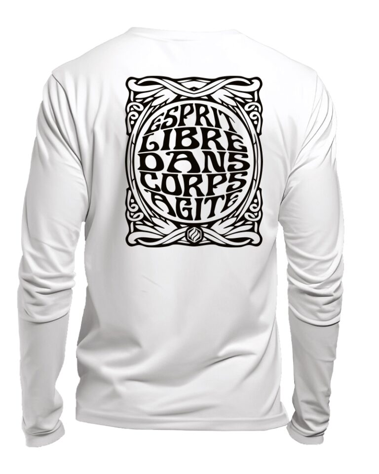 Adrénagliss - T-shirt manches longues homme coton bio – Made in France | modèle Tiki