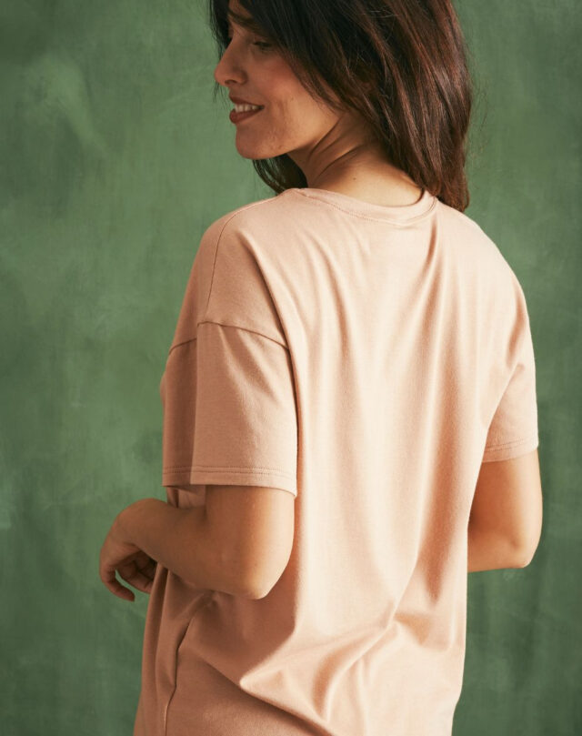 Lemahieu - Top oversize coton modal - Latte - Femme