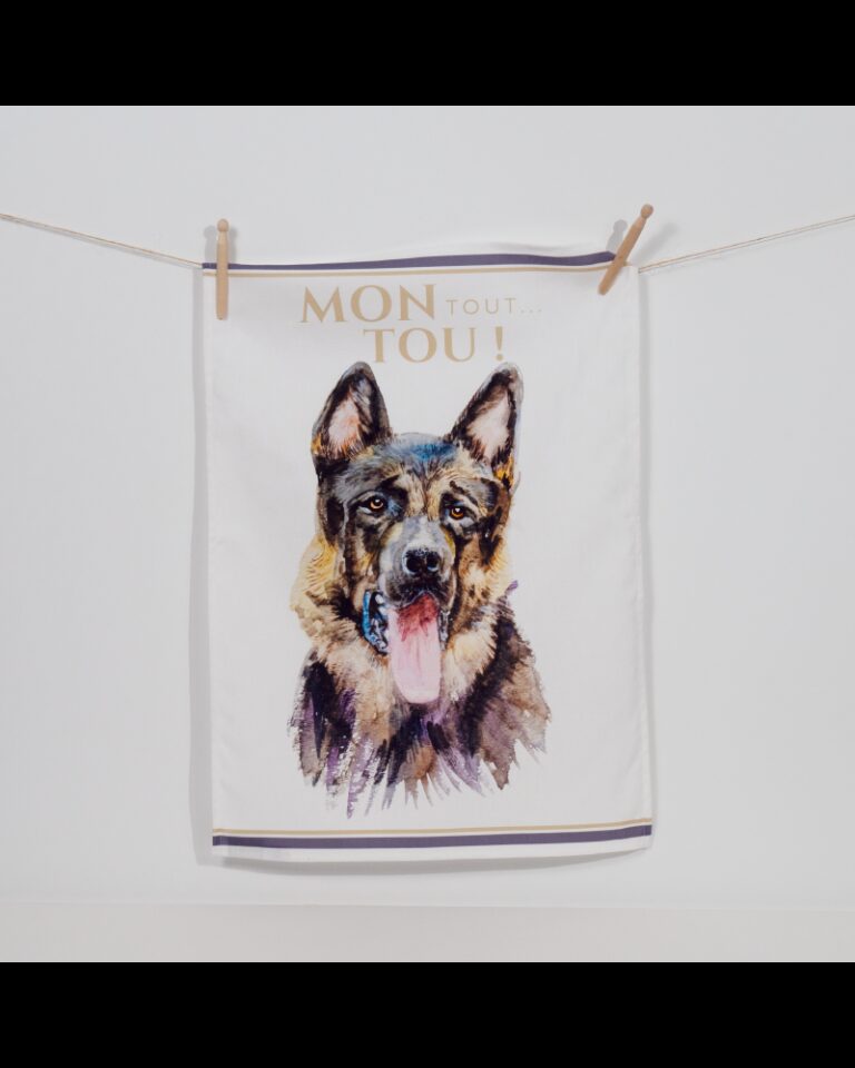 Blanc de Gerardmer - Torchon Imprimé Chiens