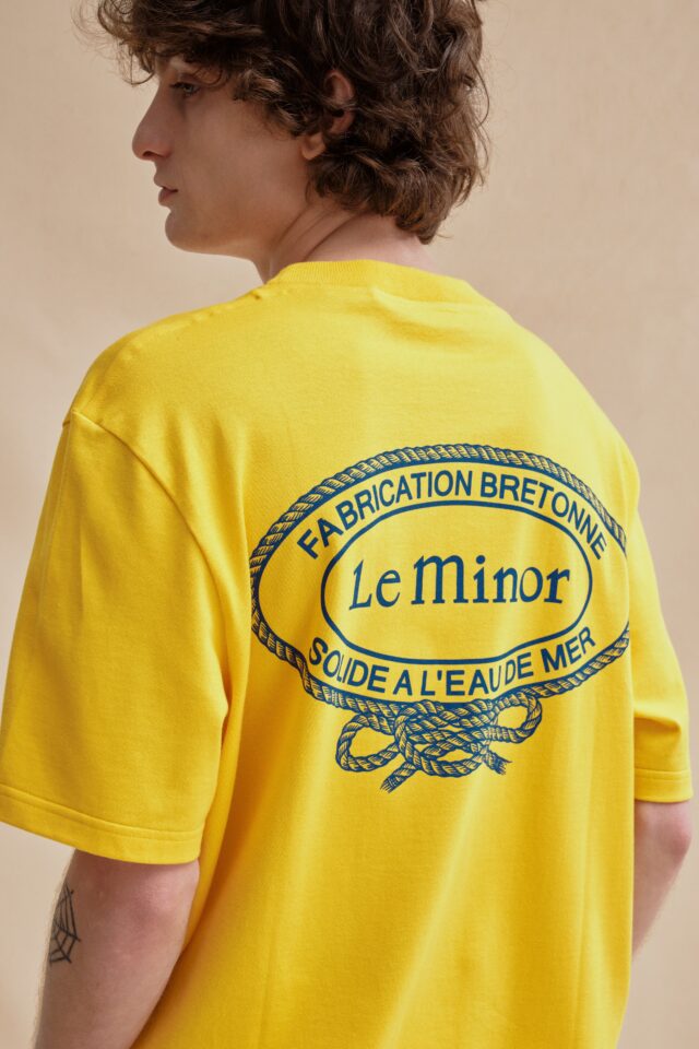 Le Minor - T-shirt Andy sérigraphié jaune