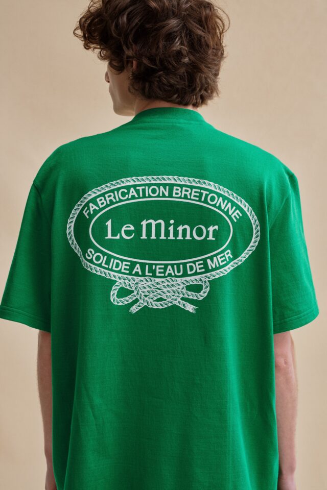 T-shirt Andy sérigraphié vert par la marque Le Minor Le Minor - T-shirt Andy sérigraphié vert