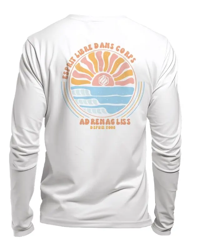 Adrenagliss - ZEN – TEE SHIRT MANCHES LONGUES HOMME FABRIQUÉ EN FRANCE EN COTON BIO
