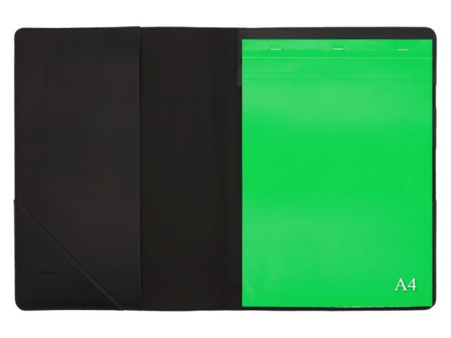 Lavoisier Maroquinier - Conférencier A4 en cuir noir