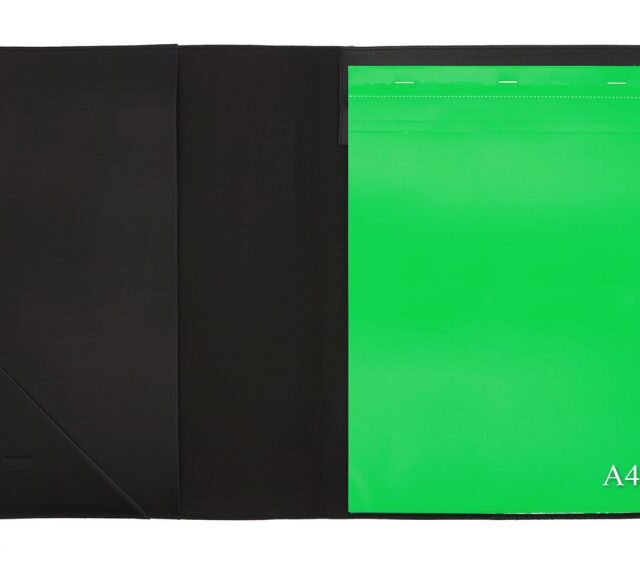 Lavoisier Maroquinier - Conférencier A4 en cuir noir