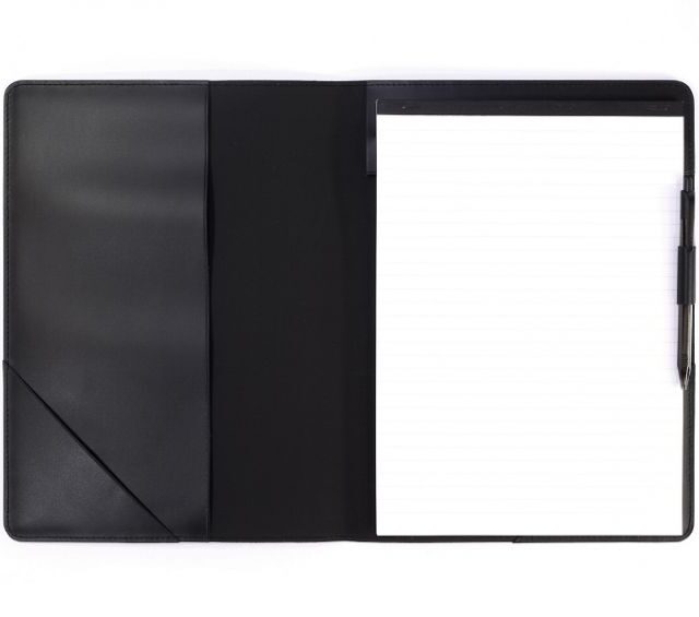 Lavoisier Maroquinier - Conférencier A4 en cuir noir