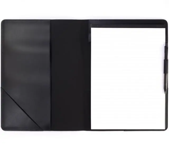 Pochette De Conférence A4 Storyline Hugo Boss – Cuir Véritable Noir, Fermeture Magnétique – Avec Bloc-notes 50 Pages - 6