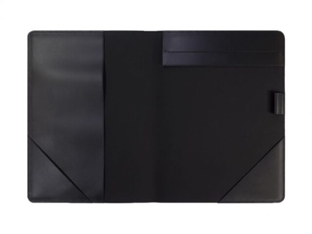 Lavoisier Maroquinier - Conférencier A4 en cuir noir