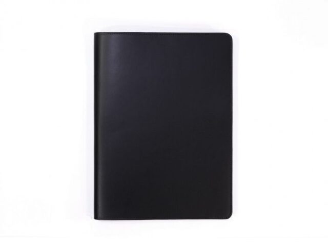 Lavoisier Maroquinier - Conférencier A4 en cuir noir