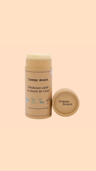 Déodorant Bio Solide 60g – Naturel & Efficace – au Beurre de Cacao par la marque Comme Avant Comme Avant - Déodorant Bio Solide 60g – Naturel & Efficace – au Beurre de Cacao