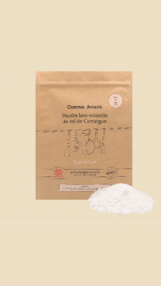 Poudre Lave-Vaisselle Bio au Sel de Camargue – Naturelle et Écologique par la marque Comme Avant Comme Avant - Poudre Lave-Vaisselle Bio au Sel de Camargue – Naturelle et Écologique