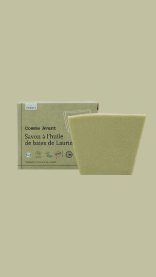 Comme Avant - Savon Solide Bio – Peaux imperfections – Purifiant et Apaisant – Visage & Corps – à l’Huile de Baies de Laurier