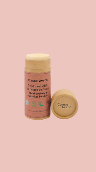 Déodorant Bio Solide Géranium & Menthe Poivrée 60g – Naturel & Efficace par la marque Comme Avant Comme Avant - Déodorant Bio Solide Géranium & Menthe Poivrée 60g – Naturel & Efficace