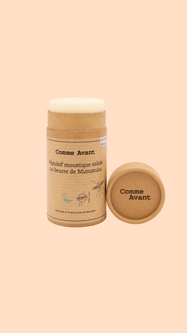 Comme Avant - Répulsif Anti-Moustique Solide Naturel 80g – Efficace contre Moustique Tigre – au Beurre de Murumuru