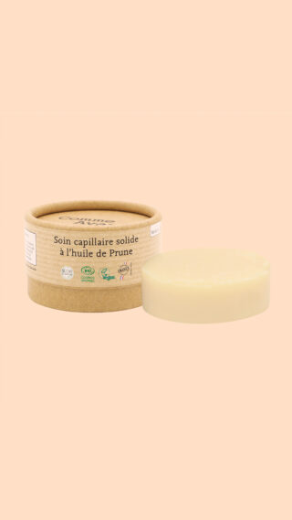 Comme Avant - Soin Capillaire Bio & Solide  Nourrit et Répare  Masque Cheveux à lHuile de Prune  Brut sans parfum