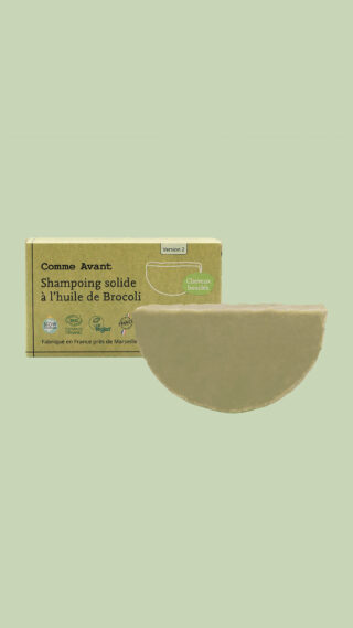 Comme Avant - Shampoing Solide Bio Cheveux Bouclés – Efficace & Naturel – Sans Sulfate – à l’Huile de Brocoli